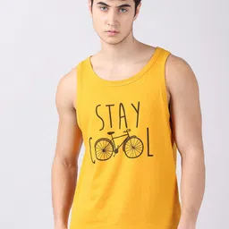 Bushirt Men Mustard Yellow Typography Printed T-shirt-picture-32