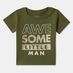 R&B Boys Typography Printed Round Neck Cotton T-shirt-picture-39