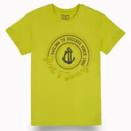 Gini and Jony Boys Typography Printed Round Neck Cotton T-shirt-picture-23