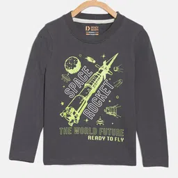 DIXCY SCOTT Boys Typography Printed With Round Neck Full Sleeves Tshirt-picture-17