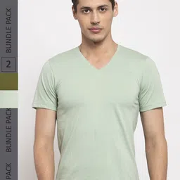 Friskers Pack of 2 V-Neck Slim Fit T-shirt-picture-28