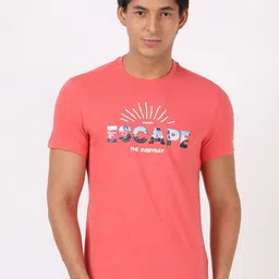 Wrangler Men Pink Typography Printed Cotton T-shirt-picture-58