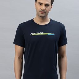 Red Tape Men Navy Blue Typography Printed Training or Gym T-shirt-picture-35