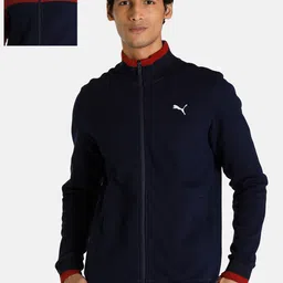 Puma Men Blue Reversible Zip Slim Fit Sweatshirt-picture-47