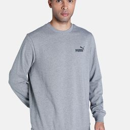 Puma Men Grey Essentials Logo Regular Fit Cotton Sweatshirt-picture-27