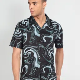 Flying Machine Opaque Abstract Printed Casual Shirt image 1