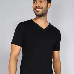 Fleximaa V-Neck Short Sleeves Pure Cotton T-shirt-picture-29