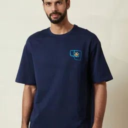 WROGN Men Graphic Printed Round Neck Cotton Relaxed Fit T-shirt-image-84