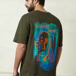 WROGN Men Graphic Printed Round Neck Cotton Relaxed Fit T-shirt-picture-10
