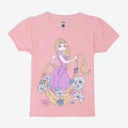 YK Disney Girls Typography Printed Pure Cotton T-shirt-picture-32