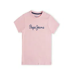 Pepe Jeans Boys Typography Printed Round Neck Short Sleeves Pure Cotton T-shirt-picture-34