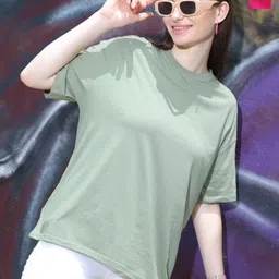 TITTLI Pack of 2 Drop-Shoulder Sleeves Oversized Pure Cotton T-shirt image 1