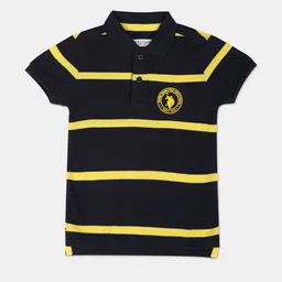 U.S. Polo Assn. Kids Boys Striped Polo Collar T-shirt image 1