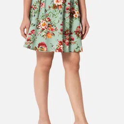 BAESD Floral Printed Flared Skirt image 3