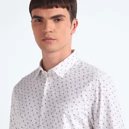 Flying Machine Slim Fit Micro Ditsy Printed Pure Cotton Casual Shirt image 2