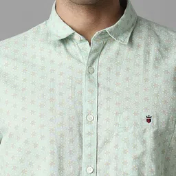 Louis Philippe Jeans Spread Collar Slim Fit Printed Cotton Casual Shirt image 2