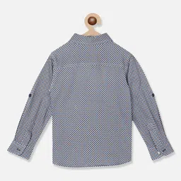 Nauti Nati Boys Standard Geometric Printed Roll Up Sleeves Pure Cotton Casual Shirt image 3