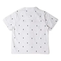 Allen Solly Junior Boys Printed Spread Collar Short Sleeves Cotton Casual Shirt image 2