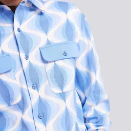 Muvazo Abstract Printed Cotton Shirt image 5