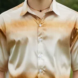 Campus Sutra Men Relaxed Fit Spread Collar Dyed Casual Shirt image 2