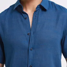 Banana Club Classic Spread Collar Short Sleeves Linen Regular Fit Casual Shirt image 2