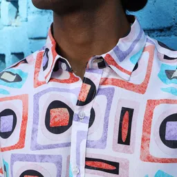 Campus Sutra Classic Geometric Printed Spread Collar Casual Shirt image 2