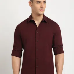 THE BEAR HOUSE Spread Collar Long Sleeves Slim Fit Casual Shirt image 2