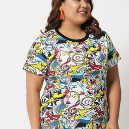 BEYOUND SIZE - THE DRY STATE Plus Size Graphic Printed Cotton T-shirt image 4