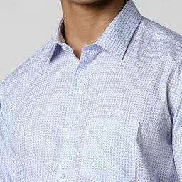 Van Heusen Spread Collar Micro Ditsy Printed Cotton Formal Shirt image 2
