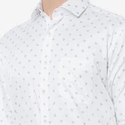 JADE BLUE Men Printed Formal Cotton Shirt image 3