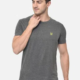 mack jonney VIMAL JONNEY Men Pack Of 2 Grey Printed Round Neck T-shirt image 2