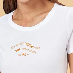 Honey by Pantaloons Typography Printed Pure Cotton Casual T-shirt image 5