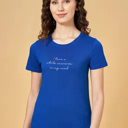 Honey by Pantaloons Round Neck Typography Printed Regular Fit Cotton T-shirt image 2