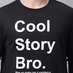 DOOR74 Men Printed Cotton Pullover Sweatshirt image 3