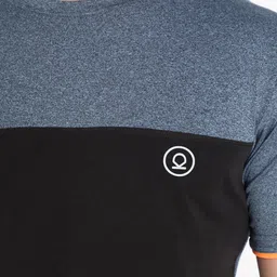 Chkokko Men Blue & Black Outdoor T-shirt image 2