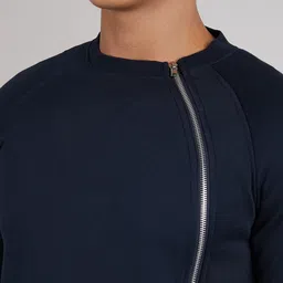 Campus Sutra High Neck Cotton Front-Open Sweatshirt image 5