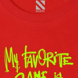 NUSYL Boys Red Printed T-shirt image 3