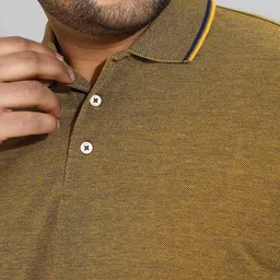 Instafab Plus Men Plus Size Polo Collar Cotton T-shirt image 2