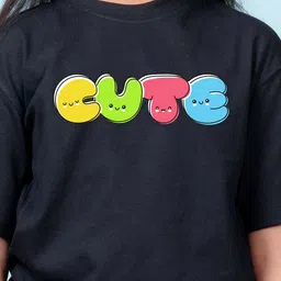 NUSYL Printed Round Neck Oversized T-shirt image 2