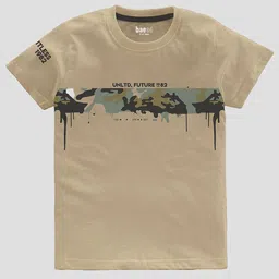 BAESD Boys Pack of 3 Typography Printed Pure Cotton T-shirt image 2