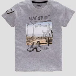 BAESD Boys Pack Of 3 Typography Printed Pure Cotton T-shirt image 5