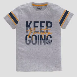 BAESD Boys Pack Of 3 Typography Printed Pure Cotton T-shirt image 3