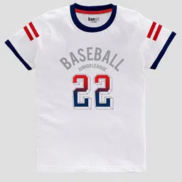 BAESD Boys Pack Of 3 Typography Printed Pure Cotton T-shirt image 3