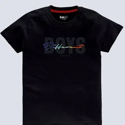BAESD Boys Pack Of 5 Typography Printed T-shirt image 4