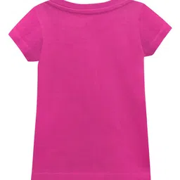 a.t.u.n. A T U N Girls Fuchsia Printed Applique T-shirt image 3
