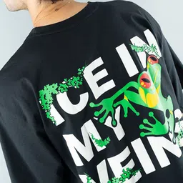 PRONK Men Typography Printed Oversized T-shirt image 2