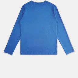Pantaloons Junior Boys Blue Typography Printed Cotton T-shirt image 3