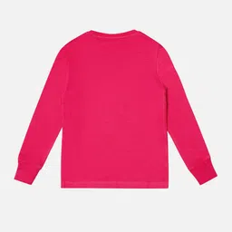 Bodycare Girls Typography Printed Cotton Round Neck Long Sleeves Applique Casual T-shirt image 2