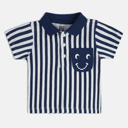 MINI KLUB Boys Striped Printed Polo Collar Cotton Pocket T-shirt-picture-14