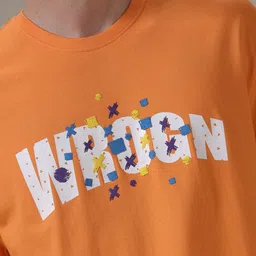 WROGN Typography Printed Round Neck Drop Shoulder Sleeves Oversized T-shirt image 2